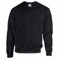 Gildan GD056 black crewneck sweatshirt displayed on a white background.