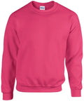 A pink crewneck sweatshirt with long sleeves, labeled as Gildan GD056, is displayed against a white background with the brand label visible at the neckline.