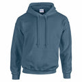 A Gildan GD057 hoodie in a plain teal color, featuring a front pocket and drawstring hood, displayed against a white background.