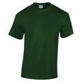 A Gildan GD05B T-shirt, featuring a plain dark green color, is shown against a white background. It has short sleeves and a round neckline.