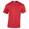 A Gildan GD05B plain red T-shirt on a white background.