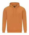 Gildan GD067 hoodie in orange, featuring a front pocket and drawstring hood, showcased against a plain white background.