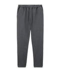 Track bottoms: Plain dark grey track bottoms with an elasticated waistband and side pockets, shown on a white background.