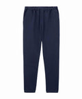 Tracksuit bottoms in navy blue, featuring an elastic waistband and side pockets, shown on a plain white background.