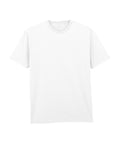 A T-shirts product is shown against a white background. It features a plain white design with short sleeves and a crew neck, without any visible logos, patterns, or decorations.