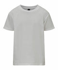 The Gildan GD24B is a plain white T-shirt displayed against a simple background, highlighting the front view. This shirt features short sleeves and a round neckline.