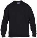 Gildan GD56B black long-sleeve crewneck sweatshirt.
