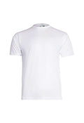 Displayed against a white background, the plain white Eco T-Shirt features short sleeves and a round neckline, offering both style and sustainability.