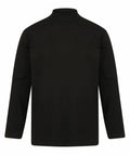 The Henbury HB020 shirt is a black long-sleeve turtleneck displayed on a plain white background.