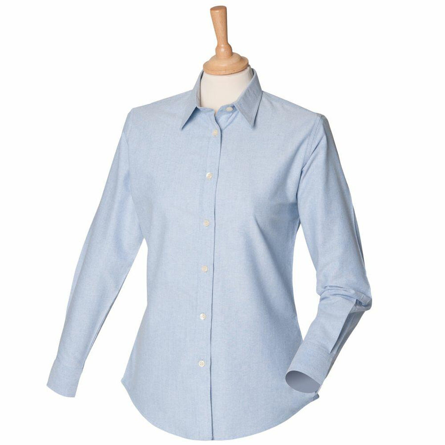 A light blue Henbury HB511 shirt showcased on a mannequin.