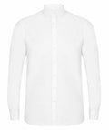 The Henbury HB512, a white long-sleeve button-up shirt featuring a classic collar, is displayed against a plain background.