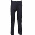 Henbury HB640 trousers featuring belt loops and a front button closure.