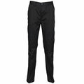 A pair of Henbury HB641 black dress pants showcased against a white background.