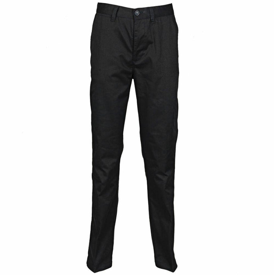 A pair of Henbury HB641 black dress pants showcased against a white background.