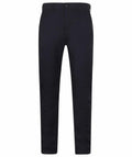 Henbury's HB650 black pants feature a button and zip closure, along with belt loops and two front pockets.