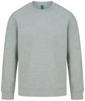A Henbury HB840 crewneck sweatshirt in plain gray color, showcased against a white background.