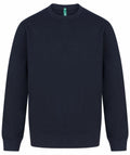 Henbury HB840 sweatshirt in plain black with long sleeves and ribbed cuffs.