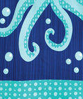 Illustration of HL008 by Home & Living, featuring teal tentacles and bubbles set against a dark blue background with polka dot accents.