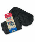 Three black travel cubes with a packaging label displaying an image of the travel cubes and text that reads "Home & Living HL031." The cubes are partially stacked with one showing a mesh zippered top.