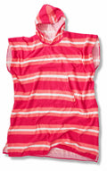 Product: HL211, a hooded poncho featuring pink and orange horizontal stripes, by Home & Living.