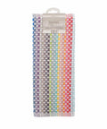 Package of two cotton kitchen towels with multicolored checkered patterns, labeled "HL212 by Home & Living, 2 kitchen towels, 100% cotton made in Egypt.
