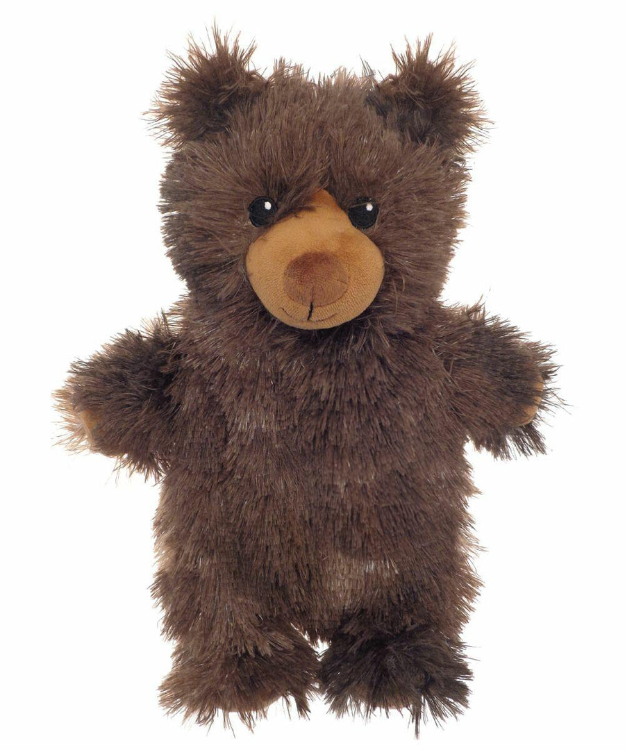 The HL213 teddy bear from Home & Living features a fluffy brown coat, round black eyes, and a tan snout.