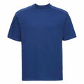 A plain blue J010M t-shirt from Russell on a white background.