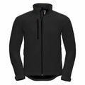 The Russell J140M is a black, long-sleeve jacket featuring a front zipper and three zippered pockets, displayed against a plain white background.