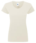 A women's off-white T-shirt with short sleeves and a round neckline, shown on a white background. The design is plain, with a small inner collar tag. Product Name: T-Shirts.