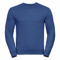 Russell J262M blue crew neck sweatshirt displayed against a white background.