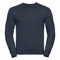 A plain dark gray crewneck sweatshirt from Russell, the J262M model, featuring long sleeves and a simple, classic design. It is presented against a white background, highlighting its minimalist style.