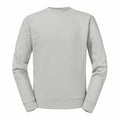 A plain, light gray sweatshirt with long sleeves and a crew neck from the Russell brand's J262M line, shown against a white background.