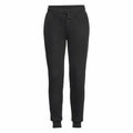 Russell's J268M offers black jogger pants equipped with an elastic waistband and drawstring, along with ribbed cuffs at the ankles.