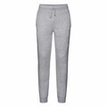 Introducing the Russell J268M: Gray jogger pants featuring an elastic waistband, drawstring, pockets, and cuffed ankles.