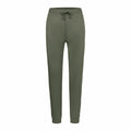 A pair of Russell J268M olive green sweatpants featuring a drawstring waist and fitted cuffs. The pants are shown on a white background, highlighting their casual and comfortable style.