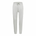 A pair of Russell J268M light gray sweatpants featuring a drawstring waistband and elastic cuffs, set against a white background.