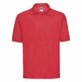 Russell's J539M polo shirt featuring short sleeves and a collared neckline.