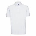 Russell's J569M is a white short-sleeve polo shirt featuring a collar and a two-button placket. This simple and classic design makes it suitable for both casual and semi-formal occasions.