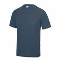 A plain, dark blue AWDis Just Cool JC001 short-sleeved T-shirt is displayed from the front against a white background.