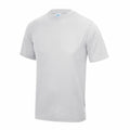 A JC001 short-sleeve T-shirt in plain gray by AWDis Just Cool, displayed on a white background.