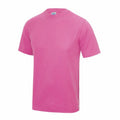 A JC001 short-sleeve t-shirt from AWDis Just Cool in plain pink on a white background.