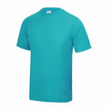 A plain turquoise JC001 T-shirt by AWDis Just Cool on a white background. The T-shirt features a simple crew neck and short sleeves, with no visible logos or designs.