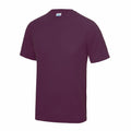 A JC001 t-shirt from AWDis Just Cool, featuring a plain design with short sleeves and a dark purple color, displayed against a white background.
