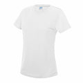 JC005 by AWDis Just Cool, a white short-sleeve T-shirt, displayed on a plain background.