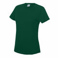 An AWDis Just Cool JC005 short-sleeve T-shirt in plain dark green on a white background.