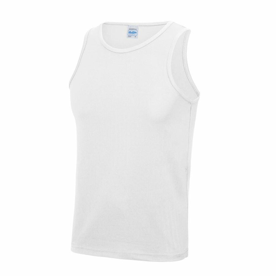 A JC007 sleeveless t-shirt from AWDis Just Cool, showcased on a white background.