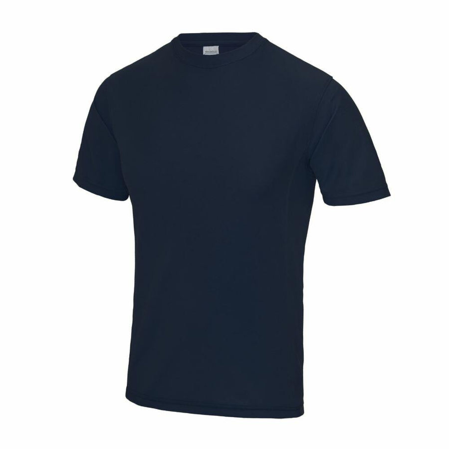 The JC011 by AWDis Just Cool is a black short-sleeve T-shirt displayed on a white background.
