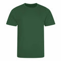 The JC020, a plain dark green short-sleeved T-shirt from AWDis Just Cool, is displayed against a white background.