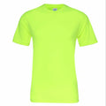 A neon green short-sleeve T-shirt from AWDis Just Cool (Product Name: JC020) is showcased on a plain white background.