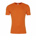 The JC020 T-shirt by AWDis Just Cool is displayed against a white background. This simple, casual design features a plain orange color, with a crew neck and short sleeves.